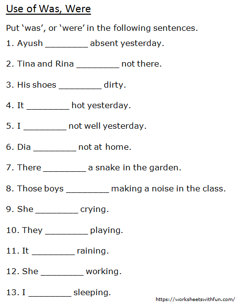 english-class-1-use-of-was-were-put-was-or-were-in-the-sentences-worksheet-1